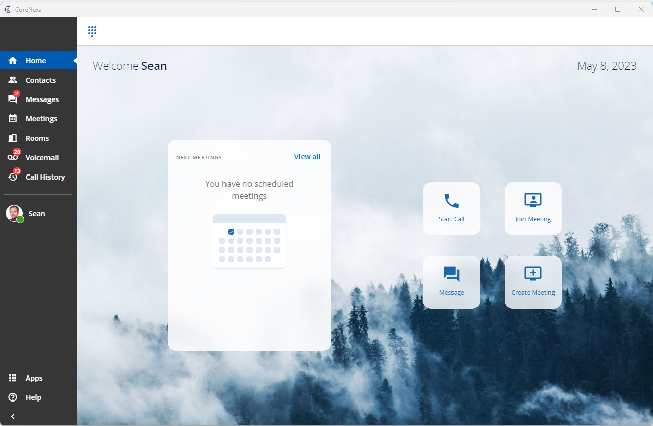 CoreNexa desktop app screen shot